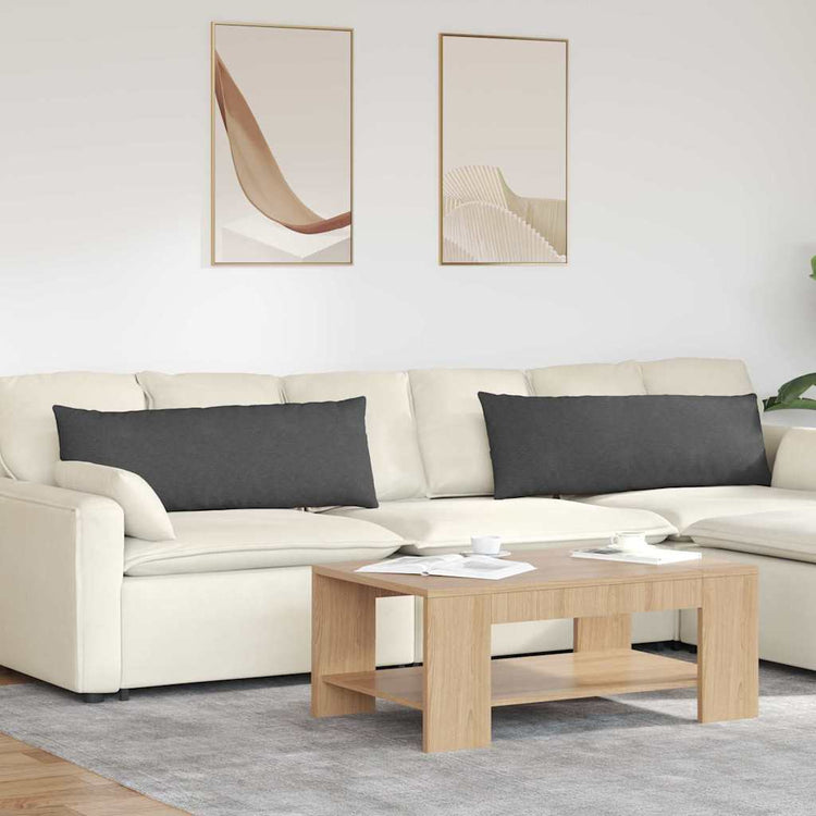 VidaXL Sofakissen 2 Stück dunkelgrau 120 x 40 cm Cordstoff