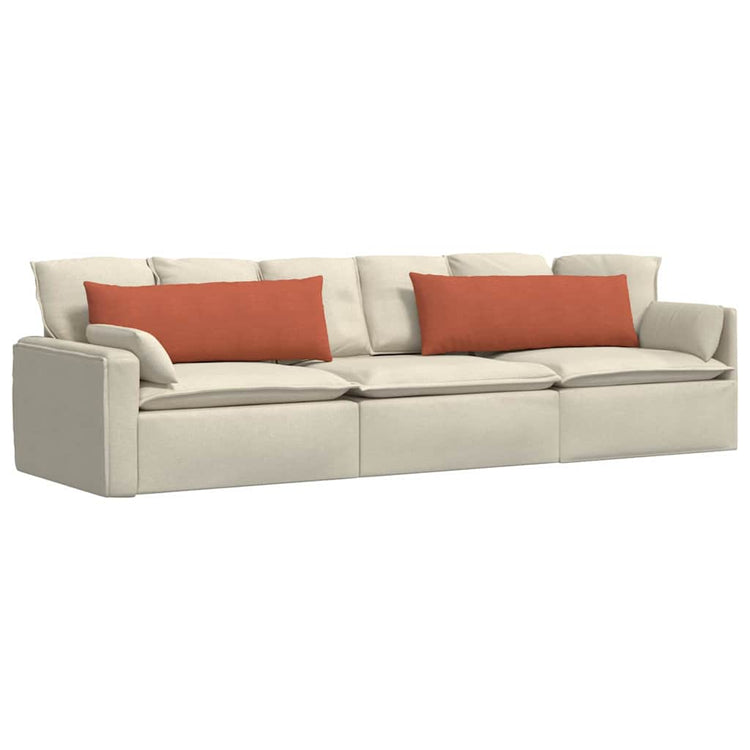 VidaXL Sofakissen 2 Stück rot-orange 120 x 40 cm Cordstoff