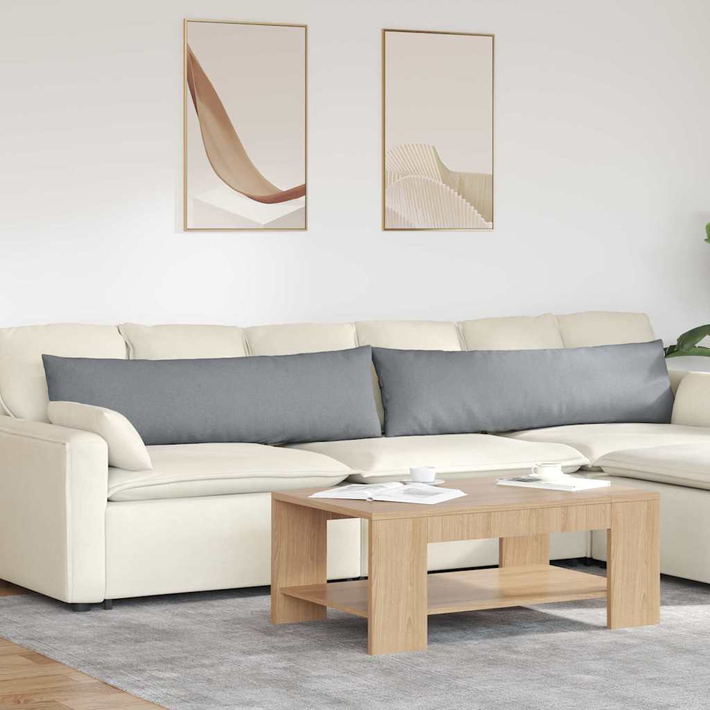 VidaXL Sofakissen 2 Stück hellgrau 145 x 40 cm Stoff