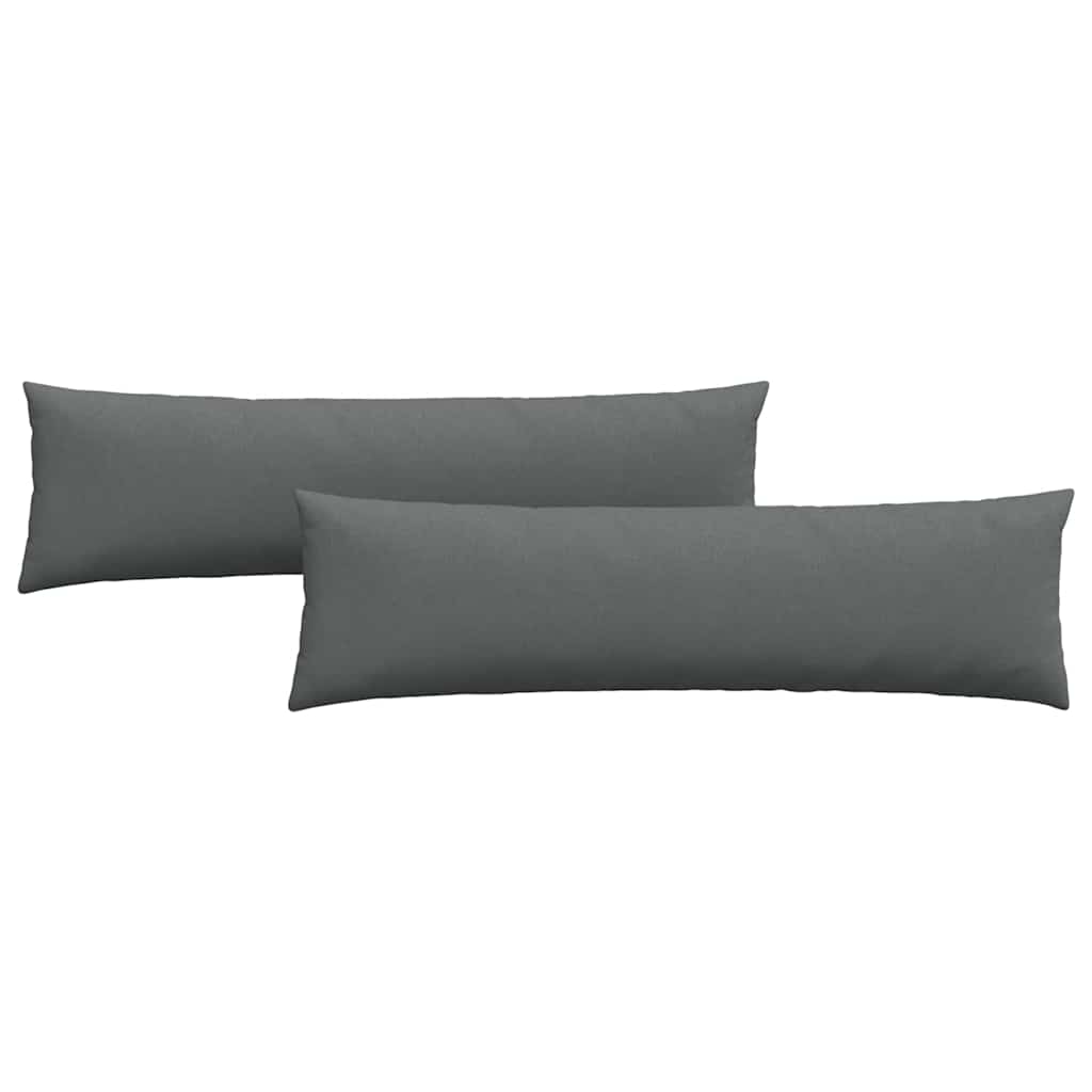 VidaXL Sofakissen 2 Stück dunkelgrau 145 x 40 cm Stoff