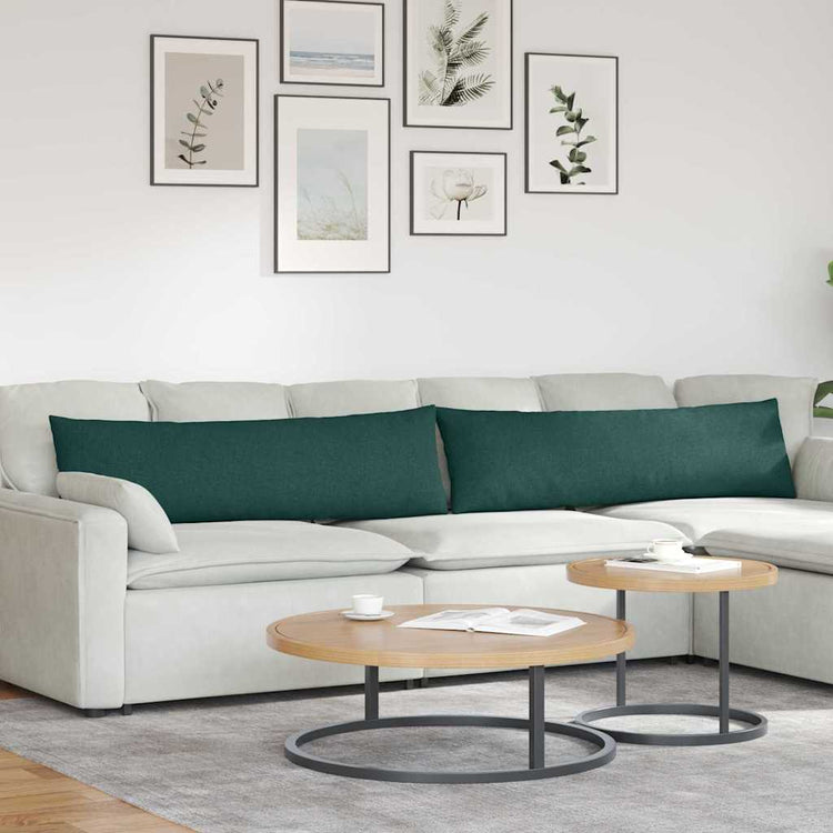 VidaXL Sofakissen 2 Stück dunkelgrün 145 x 40 cm Stoff