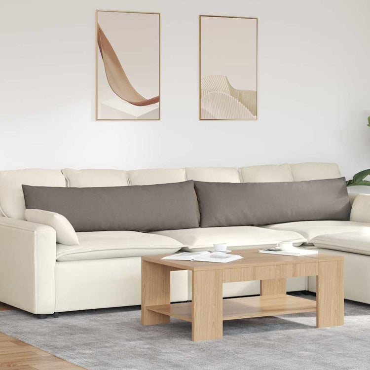 VidaXL Sofakissen 2 Stück Taupe 145 x 40 cm Stoff