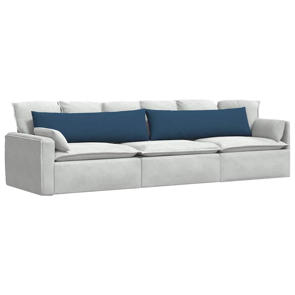 VidaXL Sofakissen 2 Stück blau 145 x 40 cm Stoff