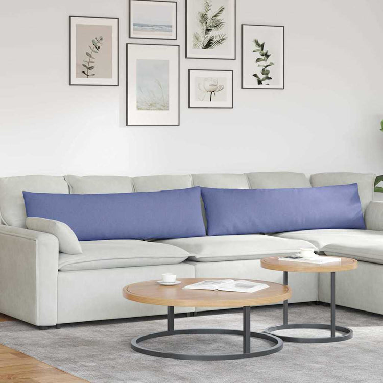 VidaXL Sofakissen 2 Stück Jeansblau 145 x 40 cm Stoff