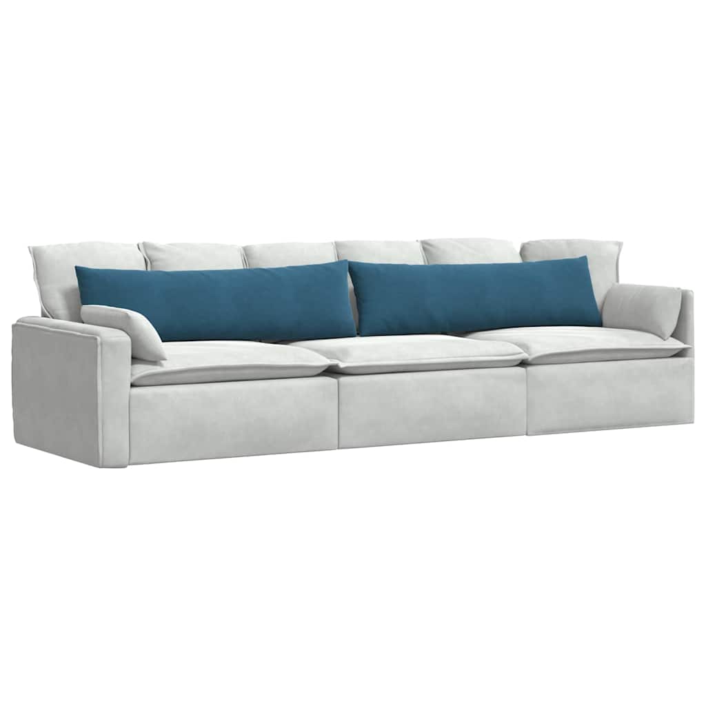 VidaXL Sofakissen 2 Stück blau 145 x 40 cm Cordstoff