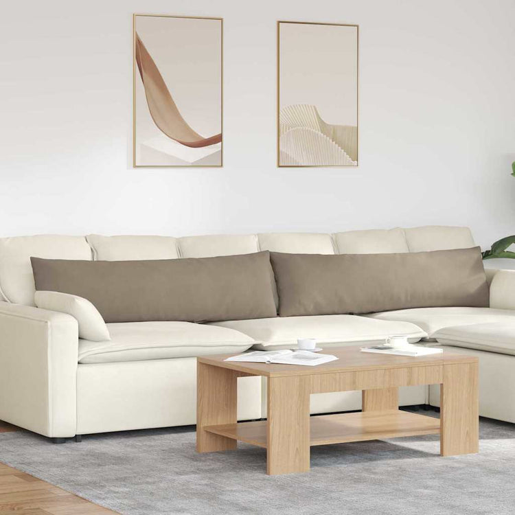 VidaXL Sofakissen 2 Stück Taupe 145 x 40 cm Stoff