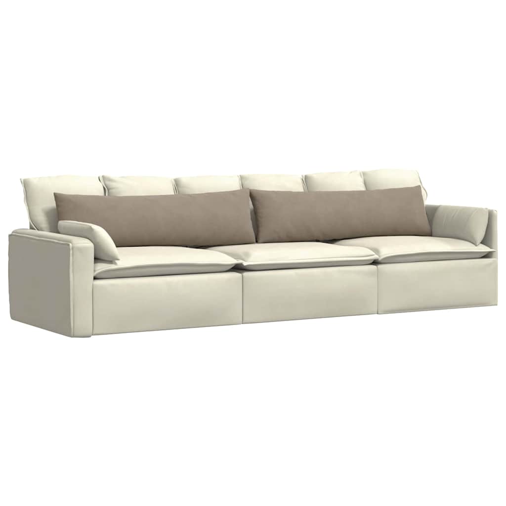VidaXL Sofakissen 2 Stück Taupe 145 x 40 cm Stoff