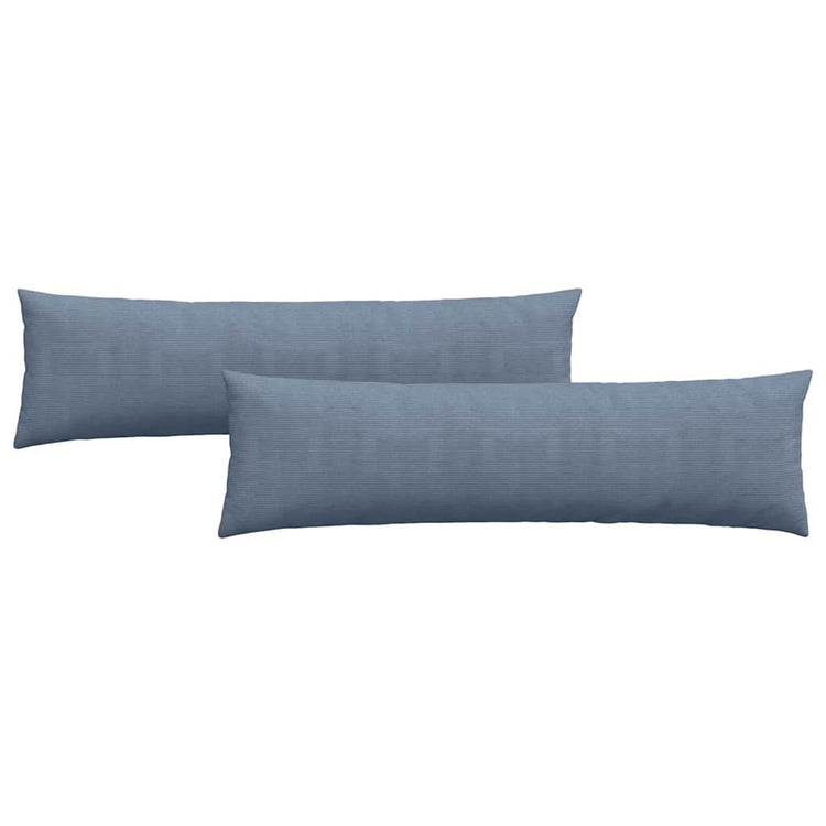 VidaXL Sofakissen 2 Stück blau 145 x 40 cm Cordstoff