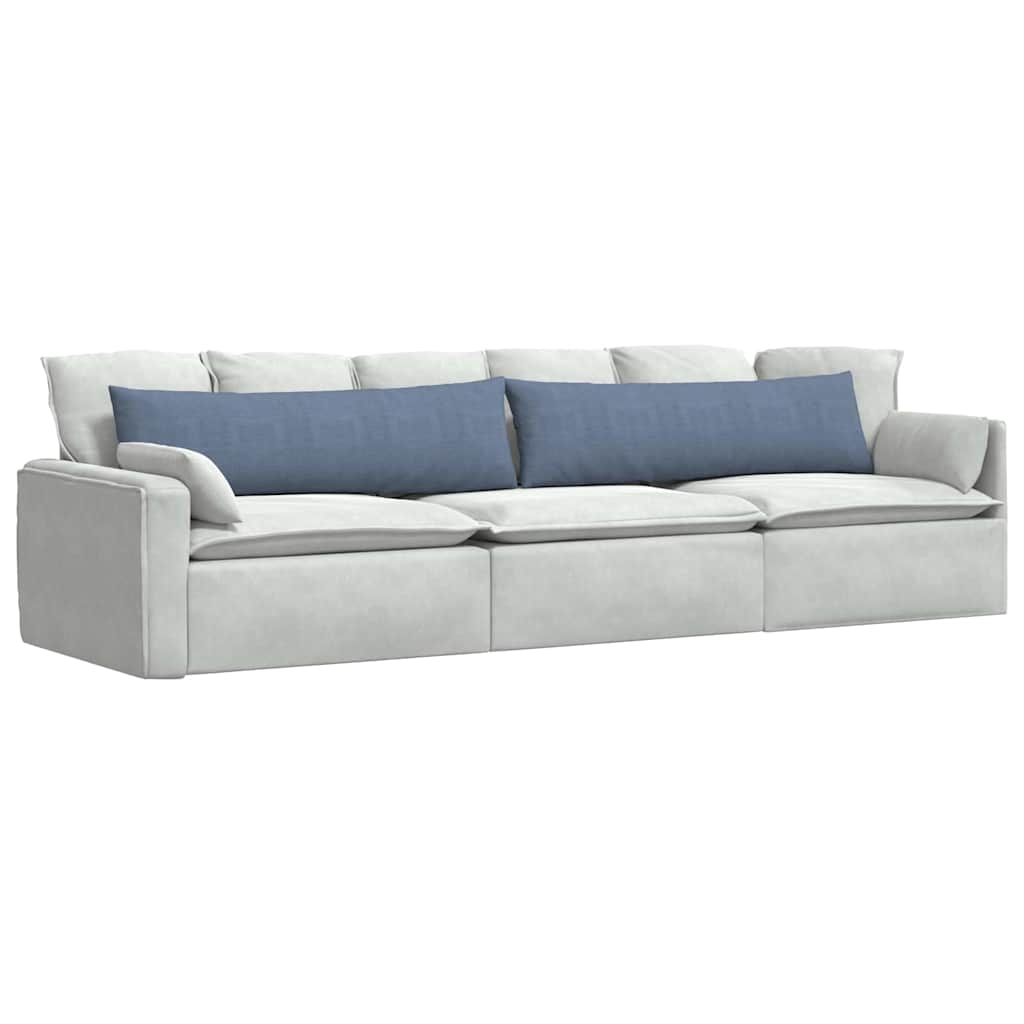 VidaXL Sofakissen 2 Stück blau 145 x 40 cm Cordstoff