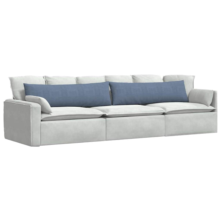 VidaXL Sofakissen 2 Stück blau 145 x 40 cm Cordstoff
