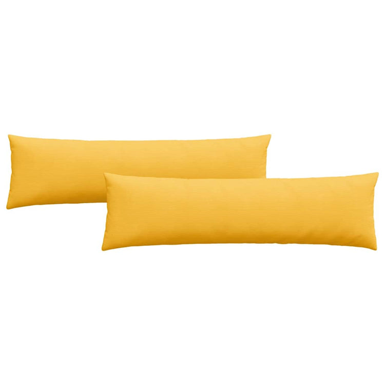 VidaXL Sofakissen 2 Stück Hellgelb 145 x 40 cm Cordstoff