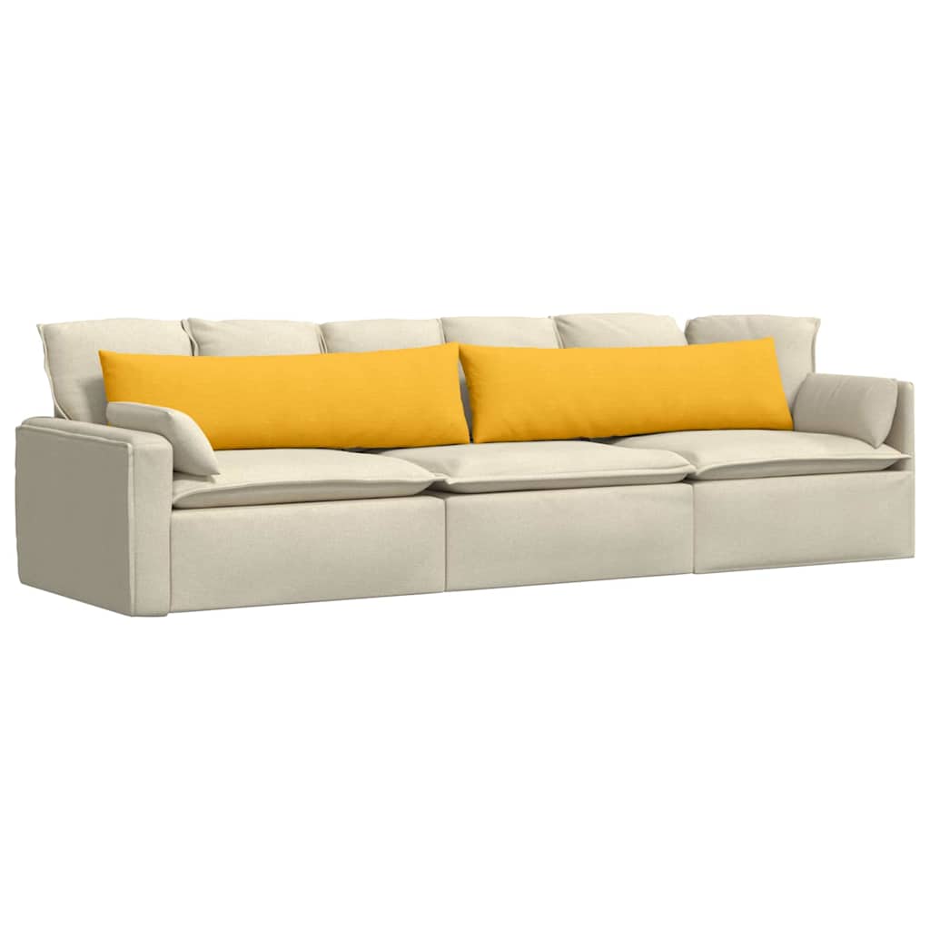 VidaXL Sofakissen 2 Stück Hellgelb 145 x 40 cm Cordstoff