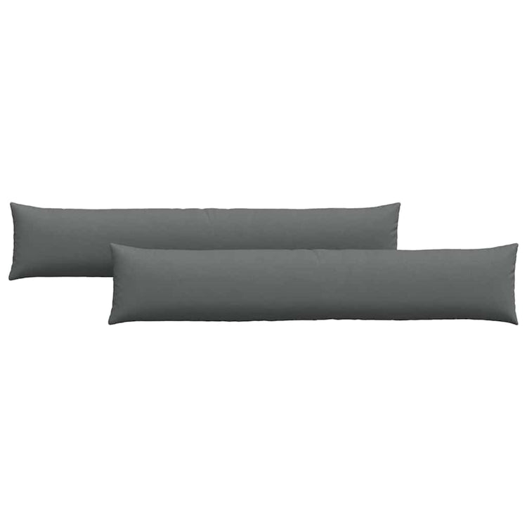 VidaXL Sofakissen 2 Stück dunkelgrau 200 x 40 cm Stoff