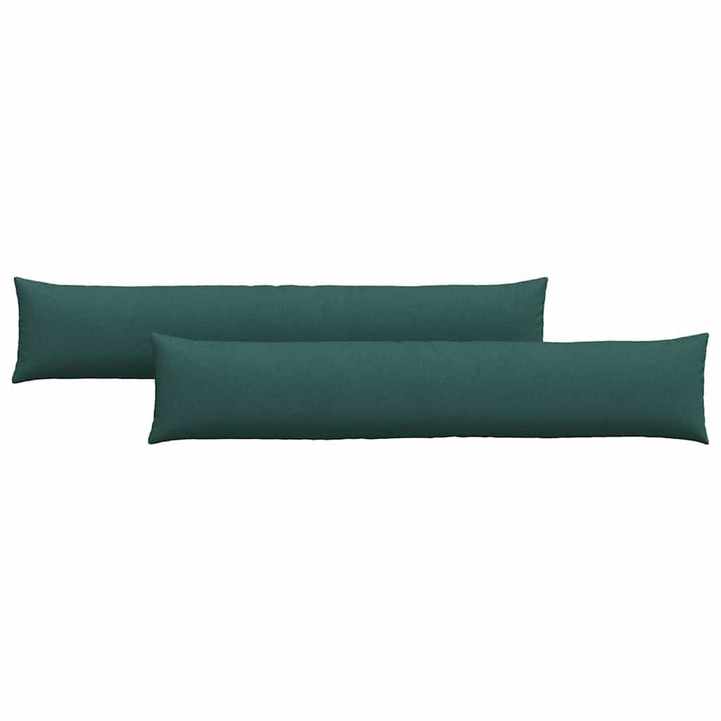 VidaXL Sofakissen 2 Stück dunkelgrün 200 x 40 cm Stoff