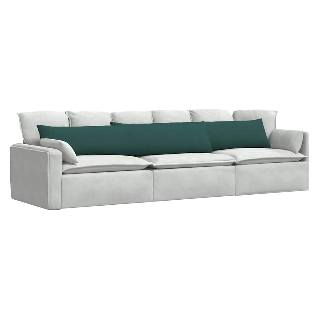 VidaXL Sofakissen 2 Stück dunkelgrün 200 x 40 cm Stoff