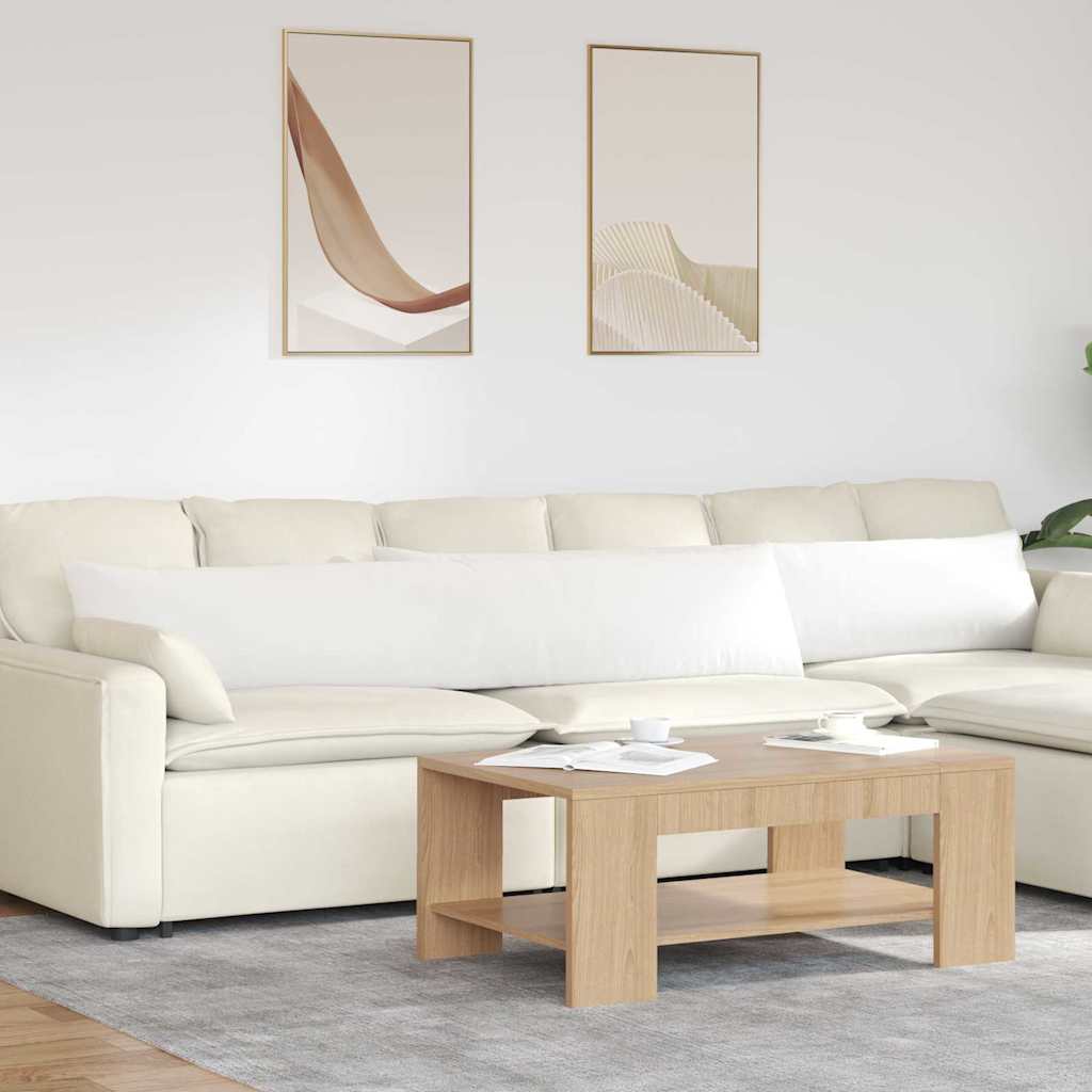 VidaXL Sofakissen 2 Stück weiß 200 x 40 cm Stoff