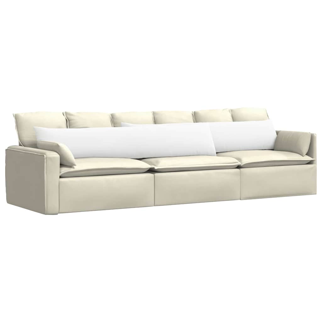 VidaXL Sofakissen 2 Stück weiß 200 x 40 cm Stoff