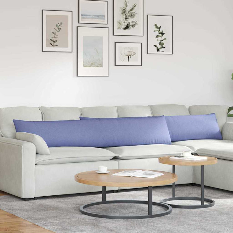 VidaXL Sofakissen 2 Stk. Jeansblau 200 x 40 cm Stoff
