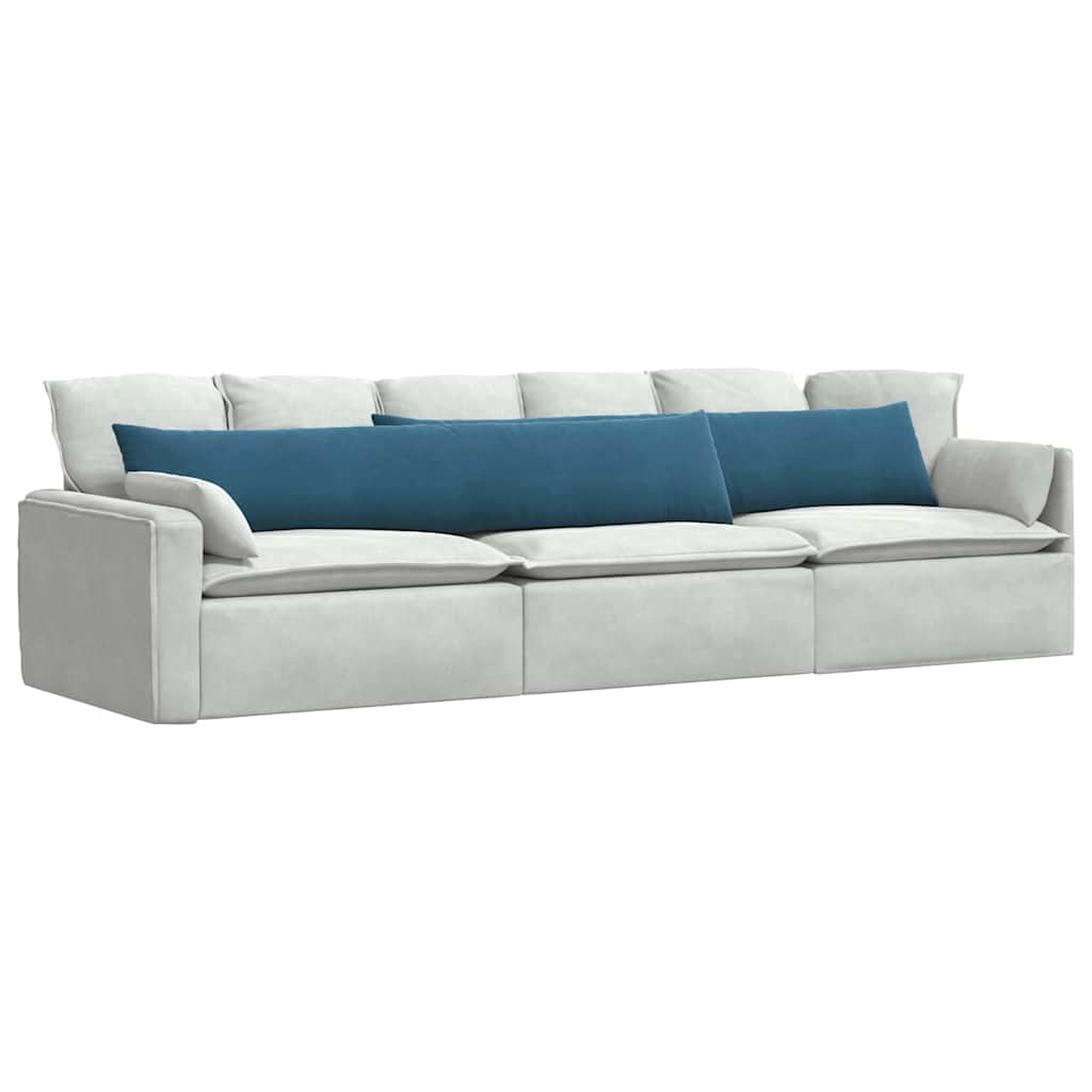 VidaXL Sofakissen 2 Stück blau 200 x 40 cm Cordstoff
