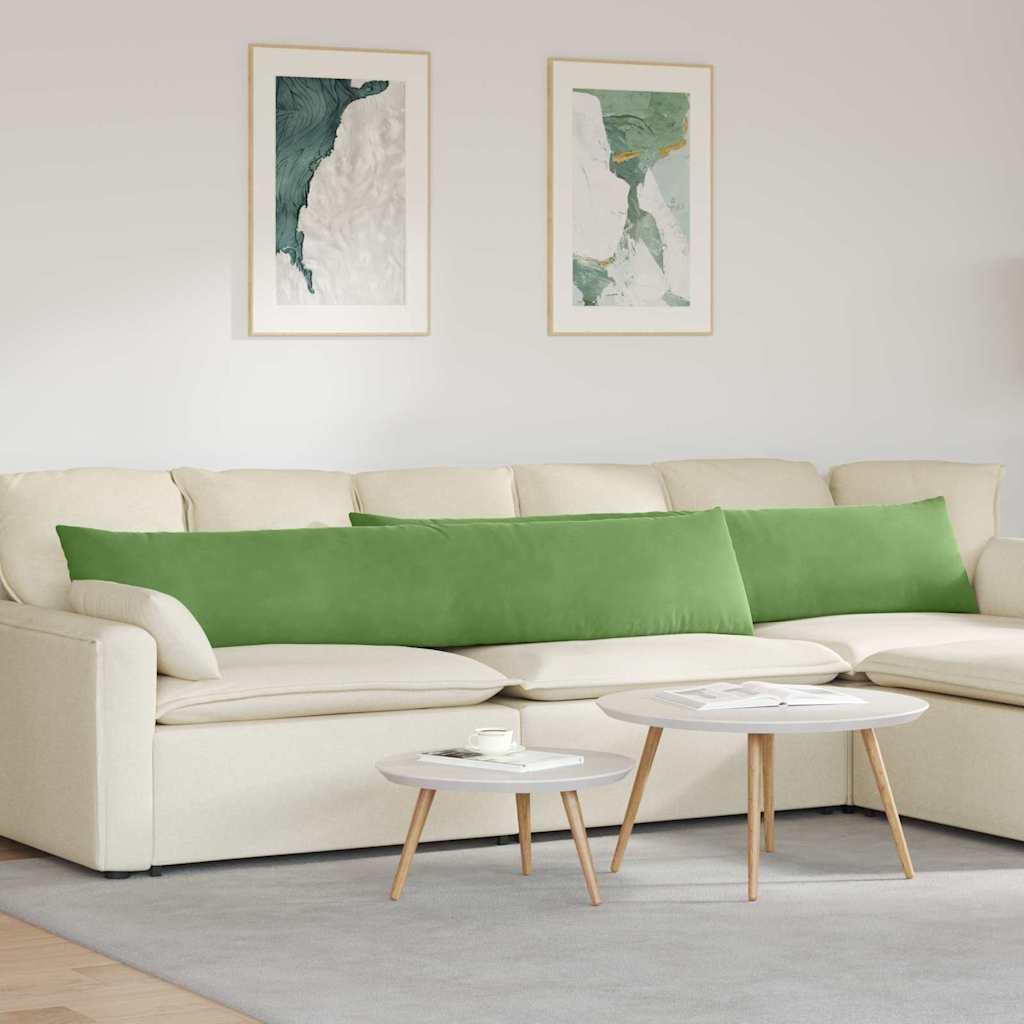 VidaXL Sofakissen 2 Stück Hellgrün 200 x 40 cm Cordstoff