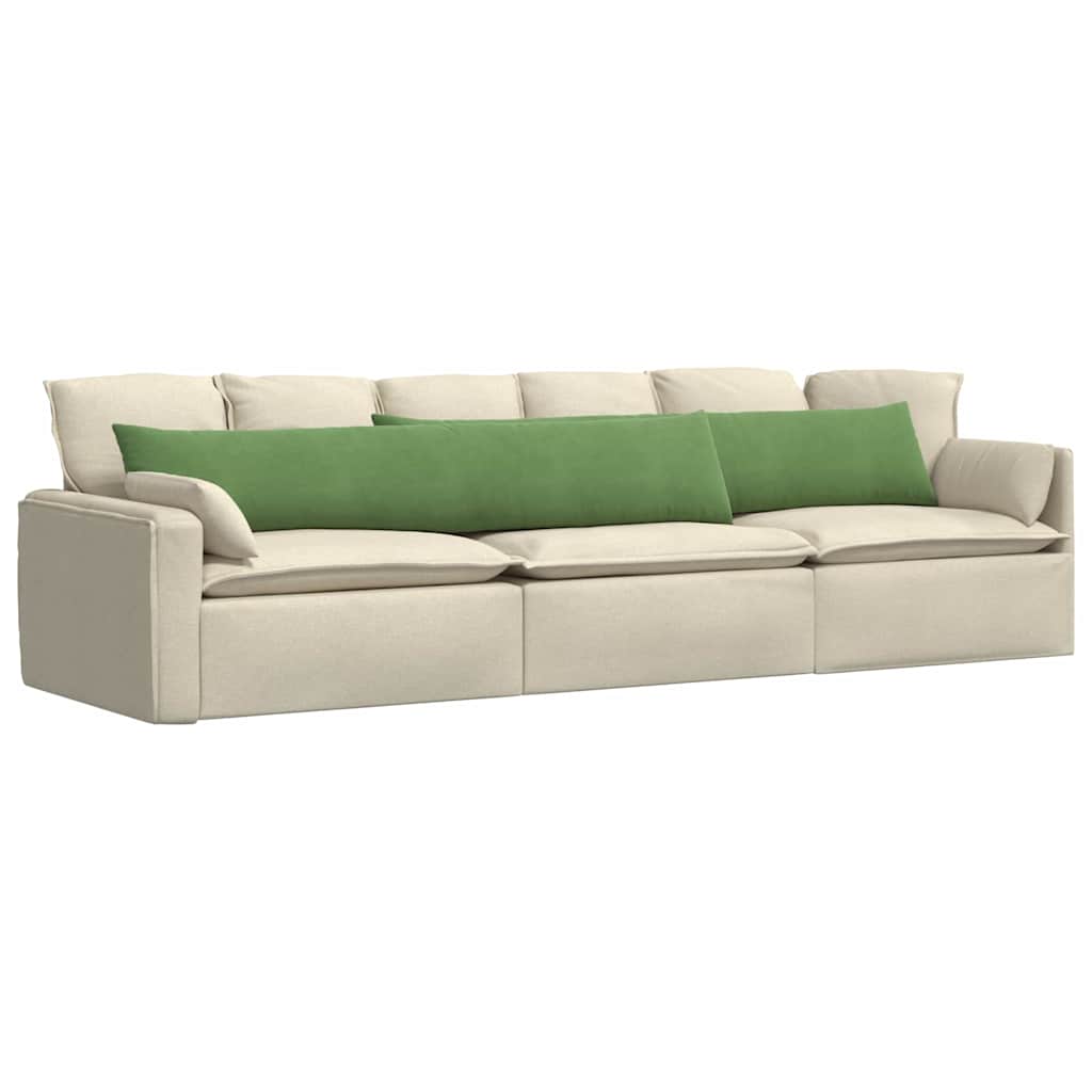 VidaXL Sofakissen 2 Stück Hellgrün 200 x 40 cm Cordstoff