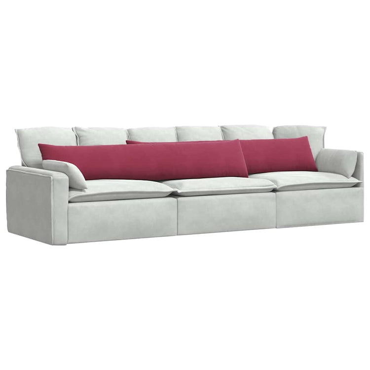 VidaXL Sofakissen 2 Stück Weinrot 200 x 40 cm Cordstoff