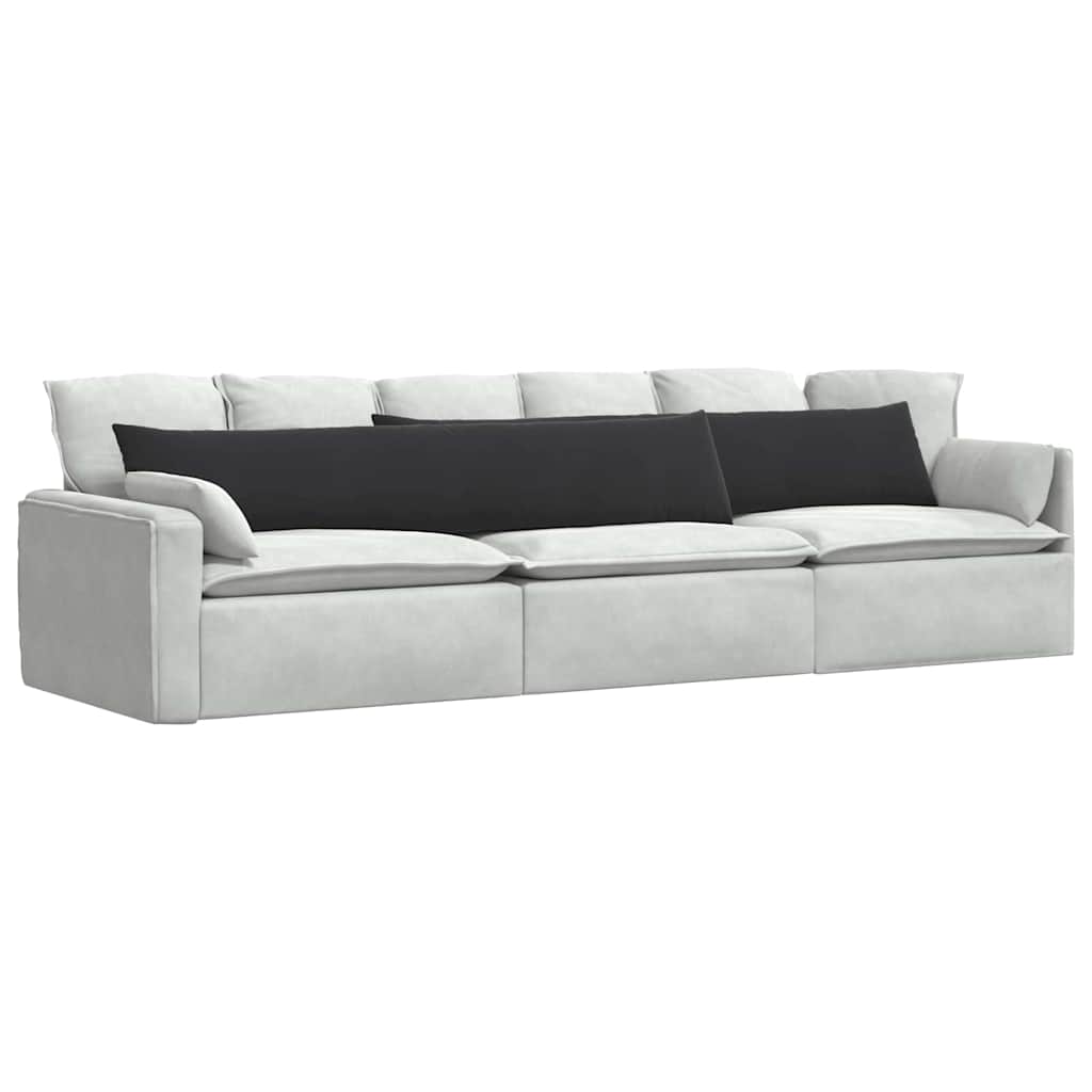 VidaXL Sofakissen 2 Stück Schwarz 200 x 40 cm Cordstoff