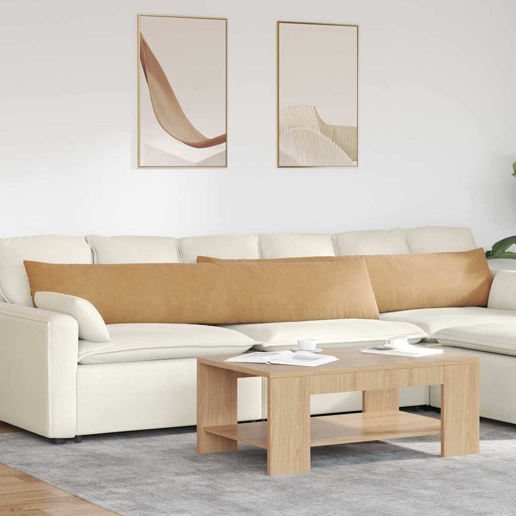VidaXL Sofakissen 2 Stück braun 200 x 40 cm Cordstoff