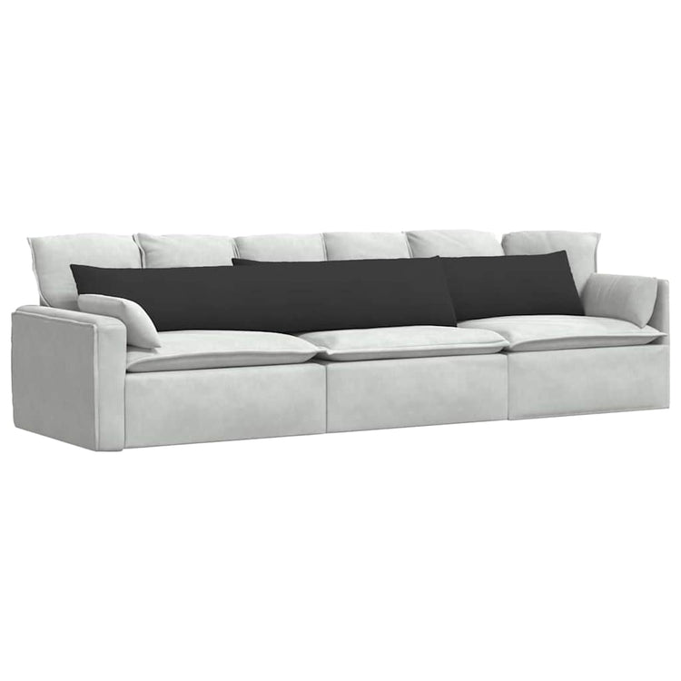 VidaXL Sofakissen 2 Stück Schwarz 200 x 40 cm Stoff
