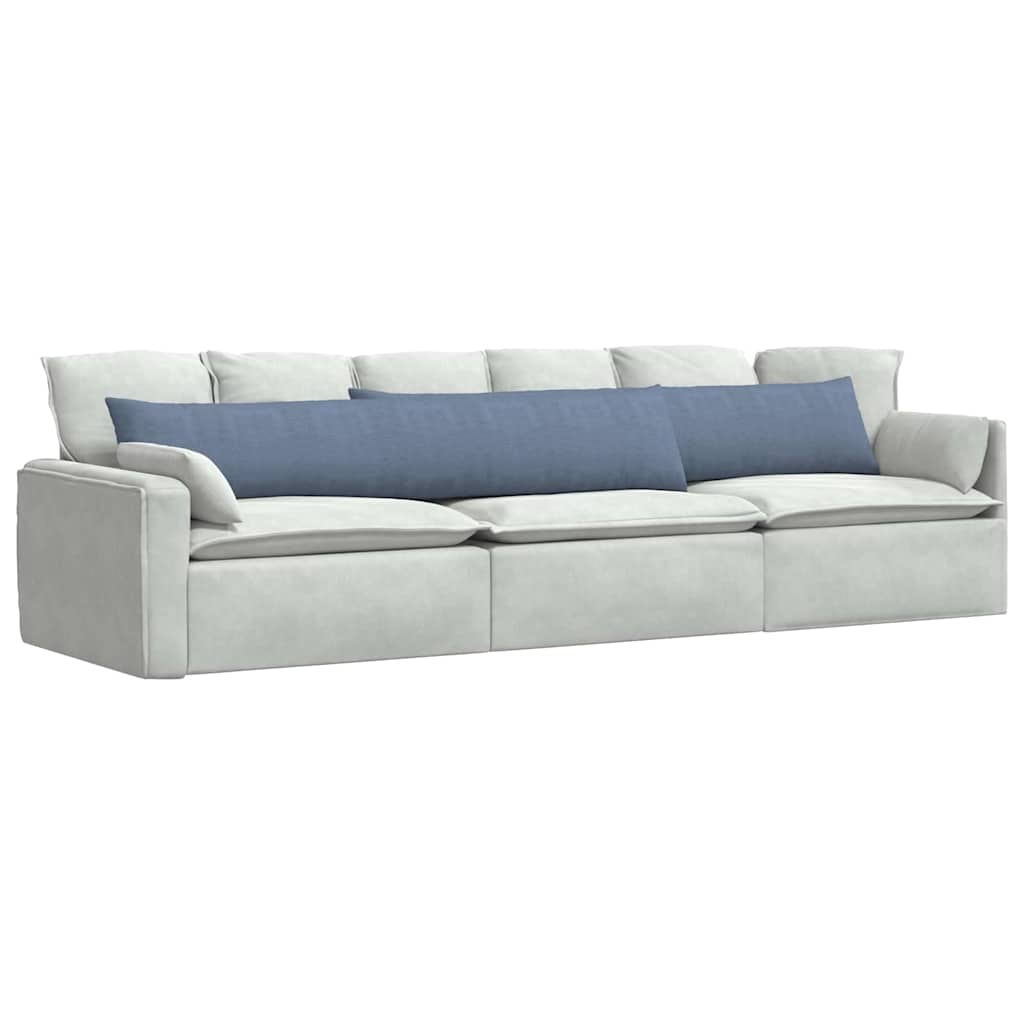 VidaXL Sofakissen 2 Stück blau 200 x 40 cm Cordstoff