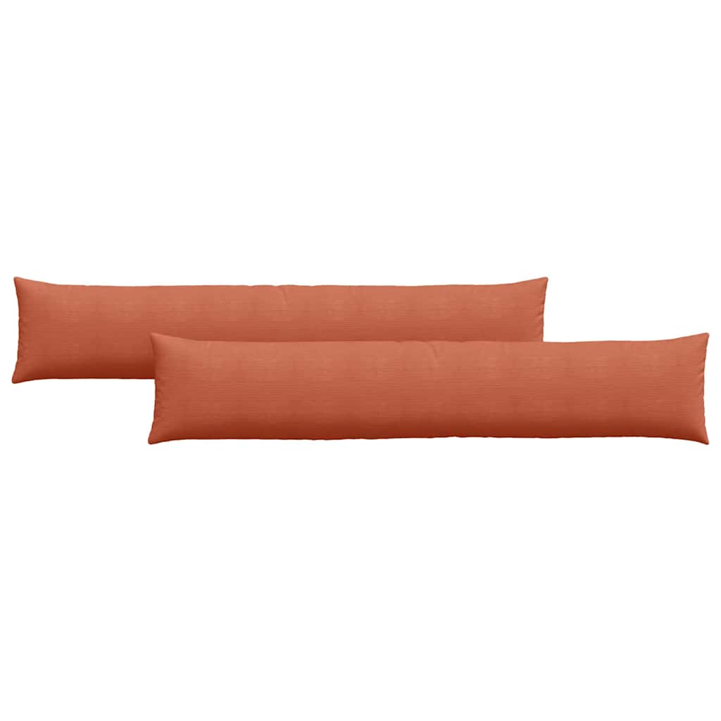 VidaXL Sofakissen 2 Stück rot-orange 200 x 40 cm Cordstoff