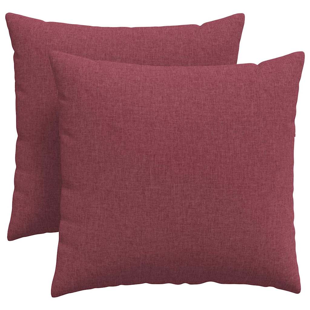 VidaXL Sofakissen 2 Stk. Weinrot 45 x 45 cm Stoff
