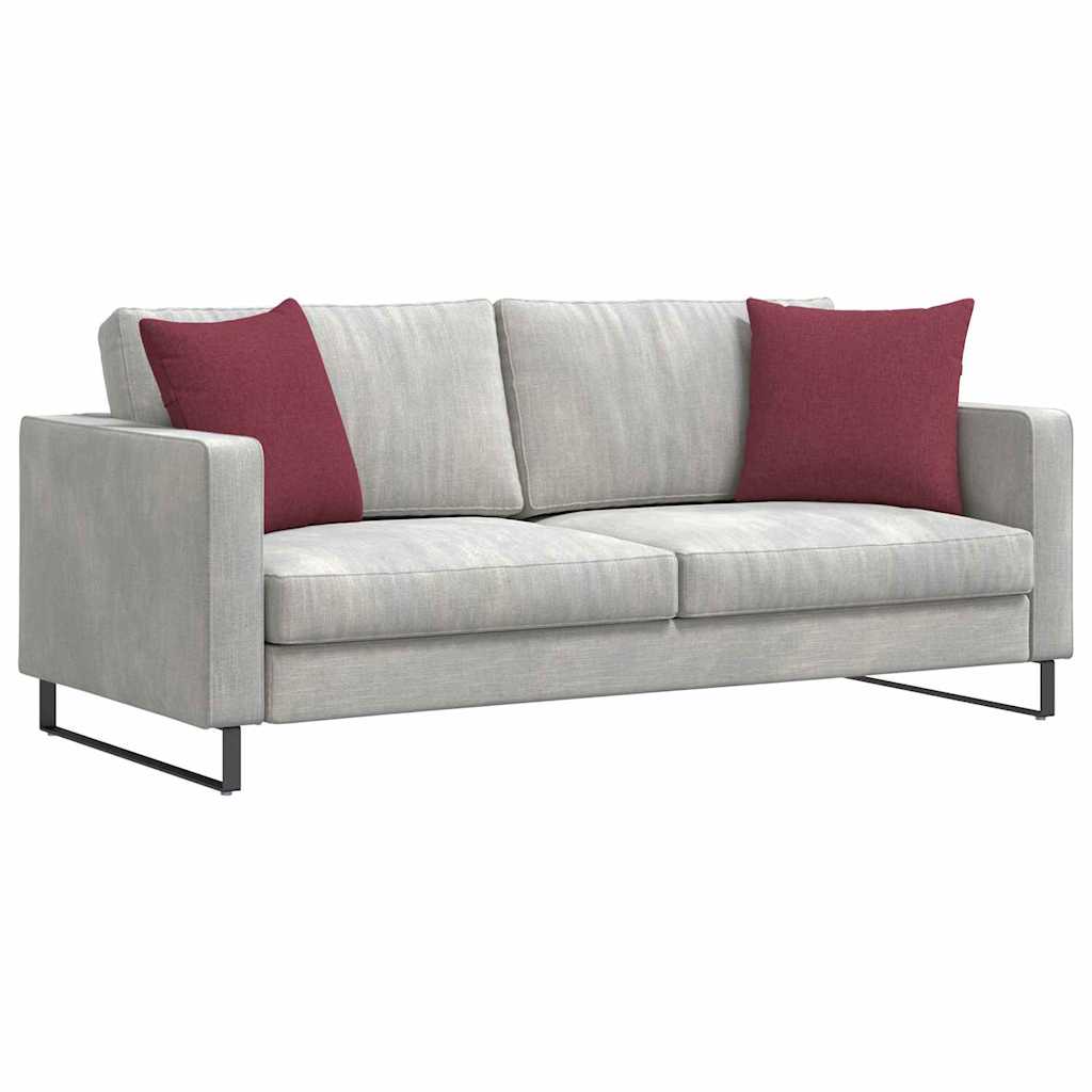 VidaXL Sofakissen 2 Stk. Weinrot 45 x 45 cm Stoff