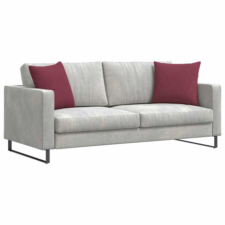 VidaXL Sofakissen 2 Stk. Weinrot 45 x 45 cm Stoff