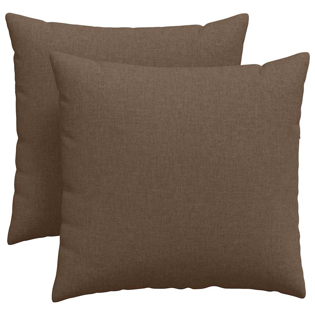 VidaXL Sofakissen 2 Stück braun 45 x 45 cm Stoff