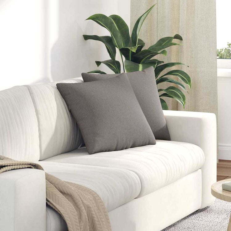 VidaXL Sofakissen 2 Stück Taupe 45 x 45 cm Stoff