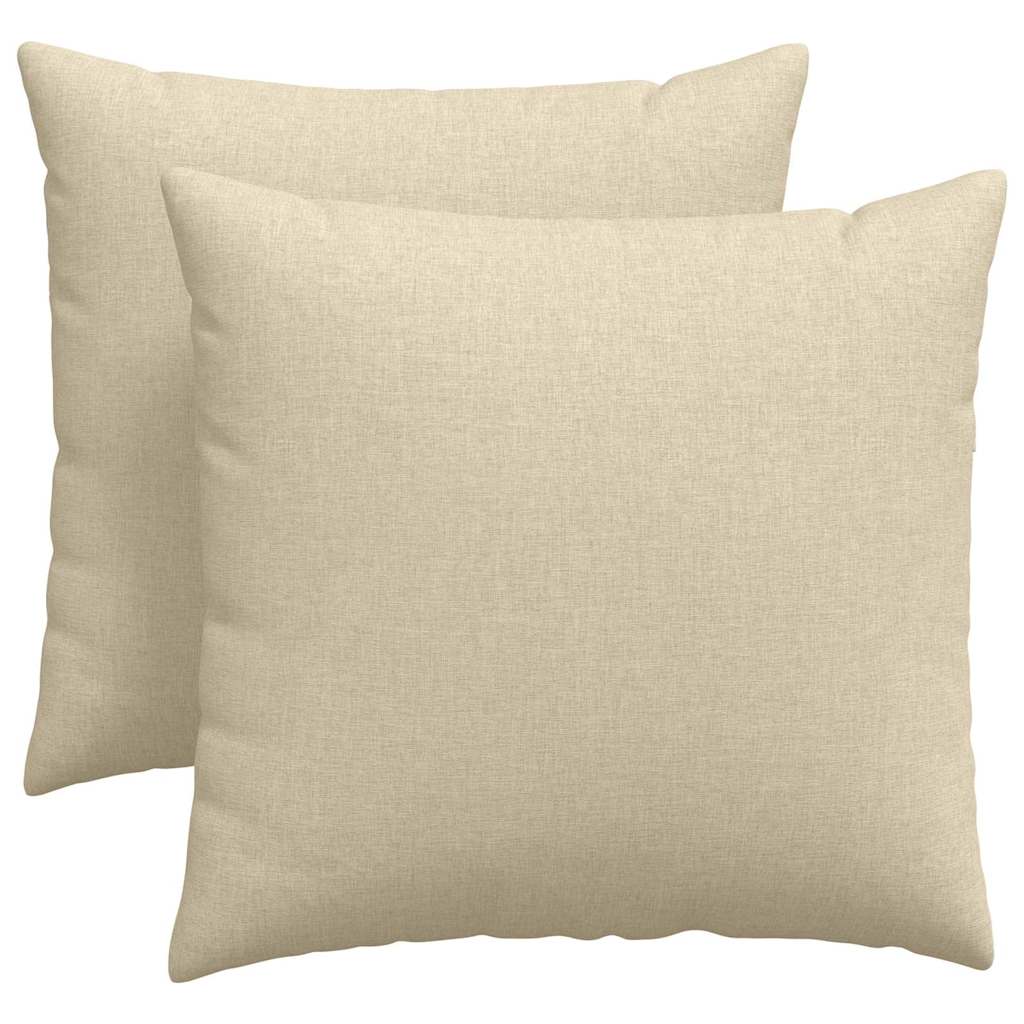 VidaXL Sofakissen 2 Stück Creme 45 x 45 cm Stoff