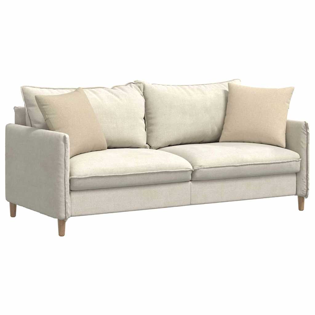 VidaXL Sofakissen 2 Stück Creme 45 x 45 cm Stoff