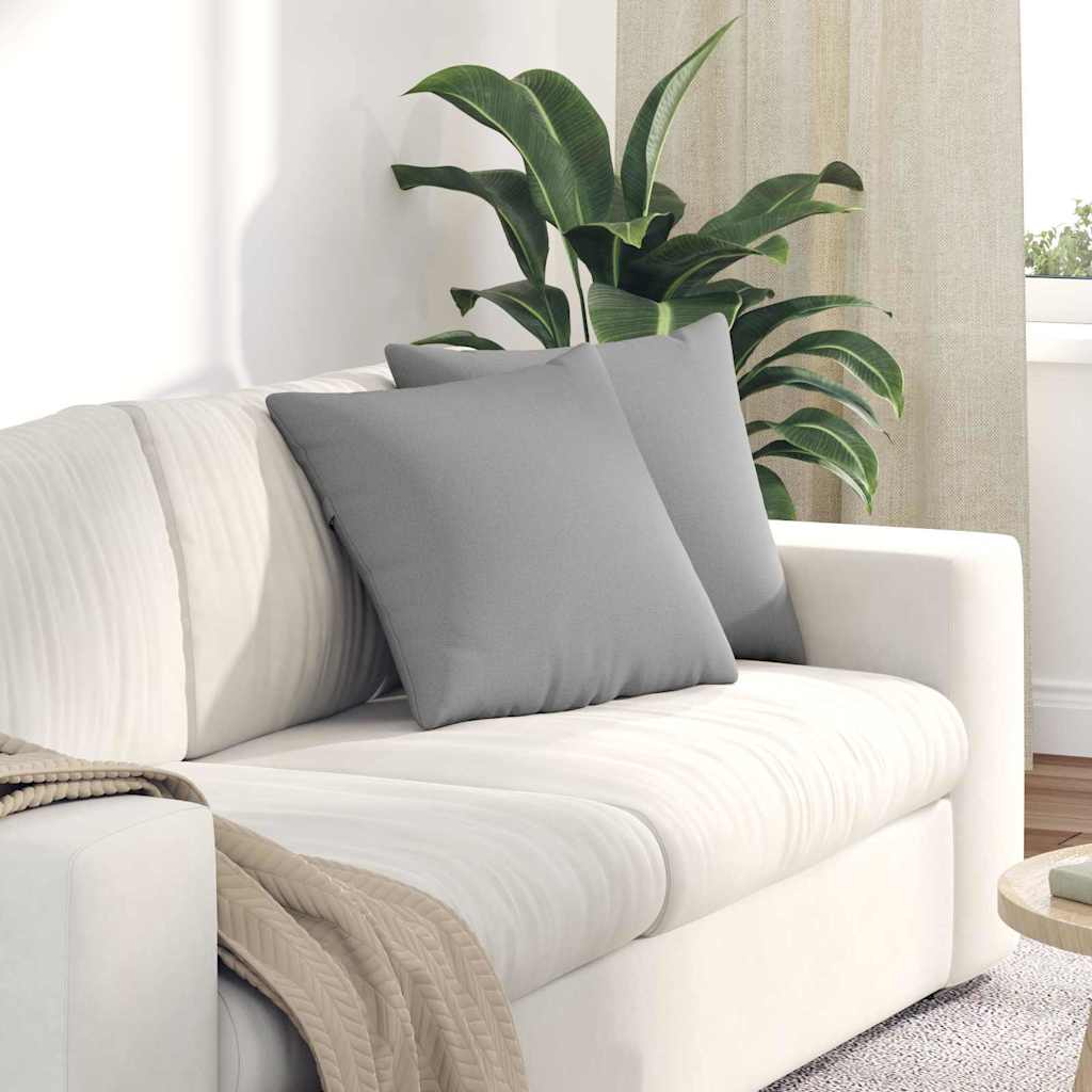 VidaXL Sofakissen 2 Stk. Wolkengrau 45 x 45 cm Stoff
