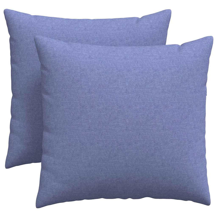 VidaXL Sofakissen 2 Stück Jeansblau 45 x 45 cm Stoff