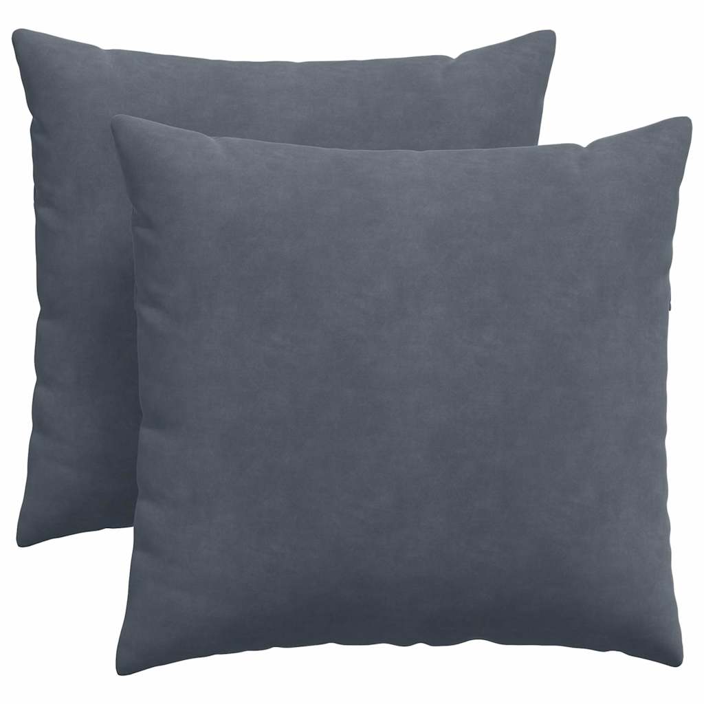 VidaXL Sofakissen 2 Stück dunkelgrau 45 x 45 cm Cordstoff