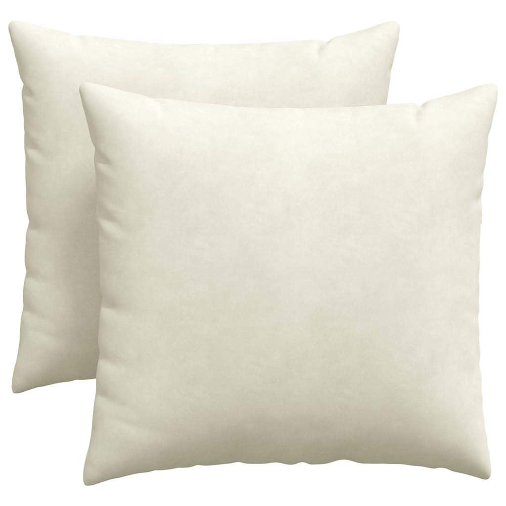VidaXL Sofakissen 2 Stück Creme 45 x 45 cm Cordstoff