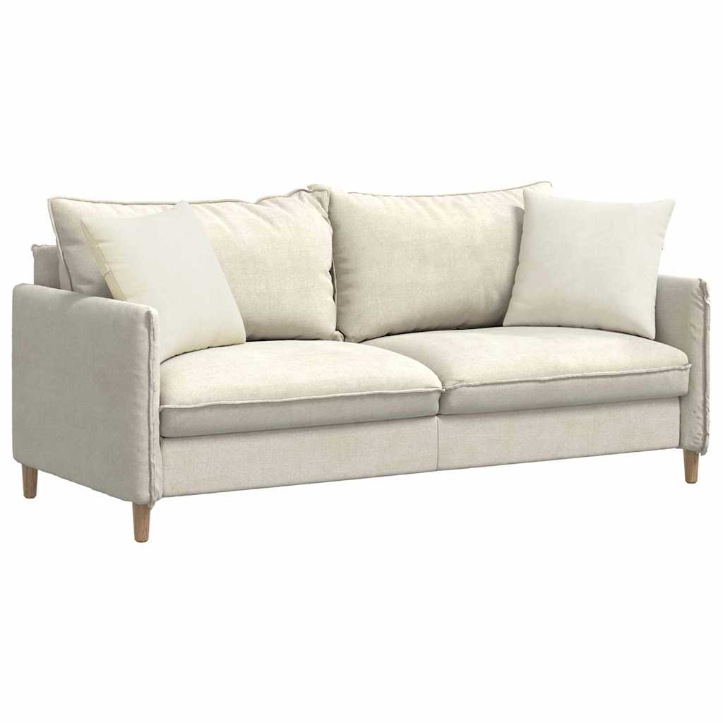 VidaXL Sofakissen 2 Stück Creme 45 x 45 cm Cordstoff