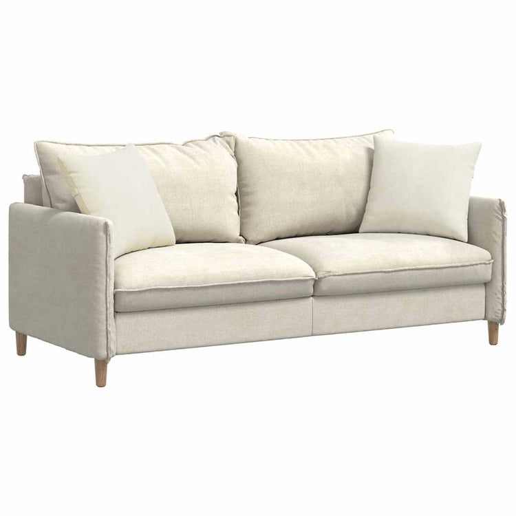 VidaXL Sofakissen 2 Stück Creme 45 x 45 cm Cordstoff