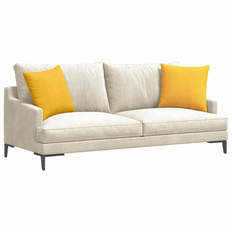 VidaXL Sofakissen 2 Stück hellgelb 45 x 45 cm Cordstoff