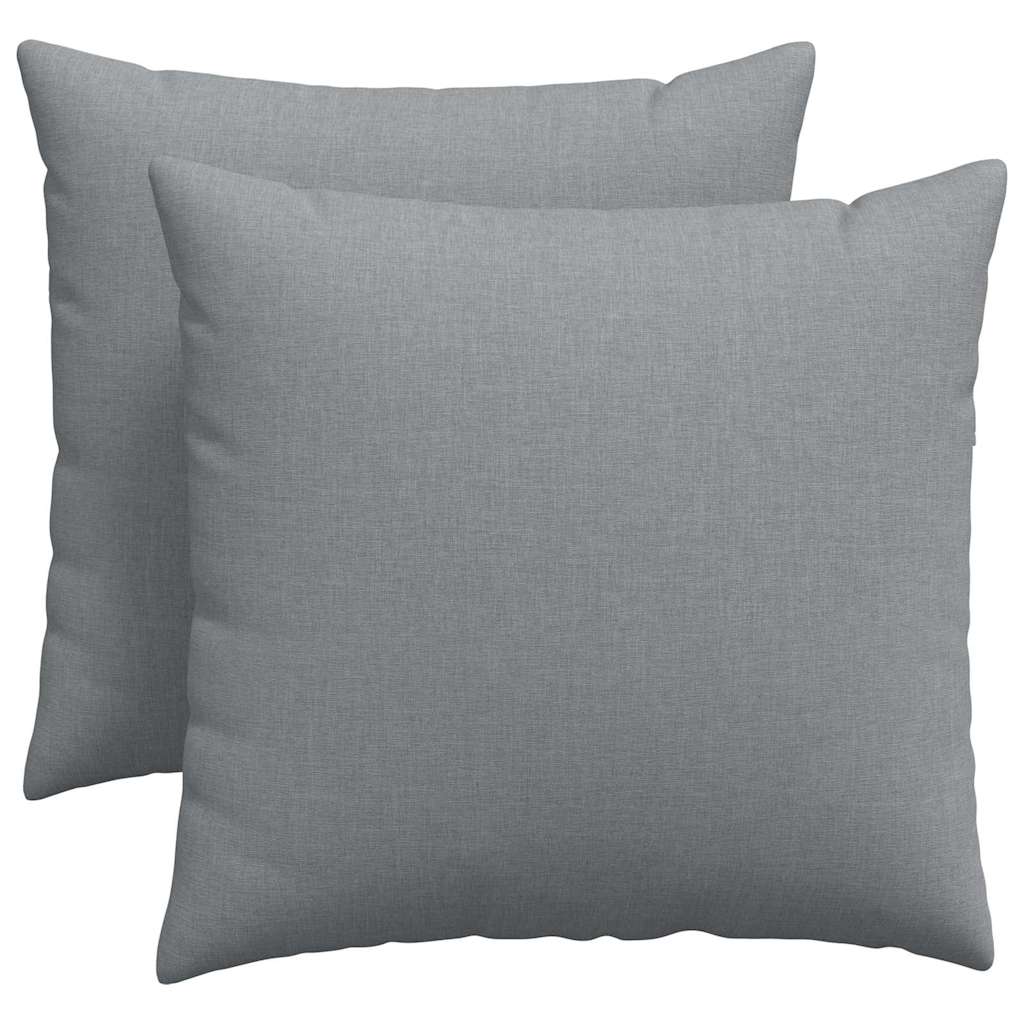 VidaXL Sofakissen 2 Stück hellgrau 50 x 50 cm Stoff