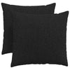 VidaXL Sofakissen 2 Stück schwarz 50 x 50 cm Stoff