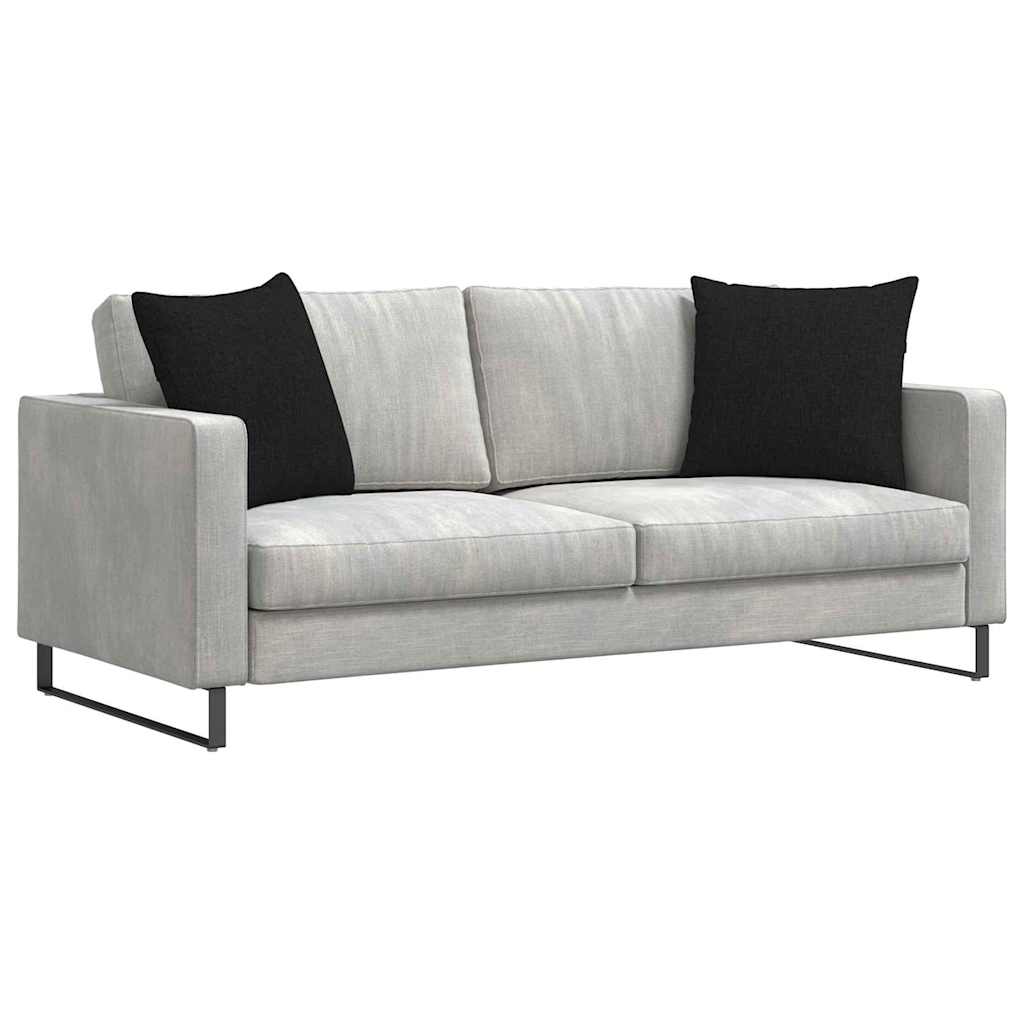 VidaXL Sofakissen 2 Stück schwarz 50 x 50 cm Stoff