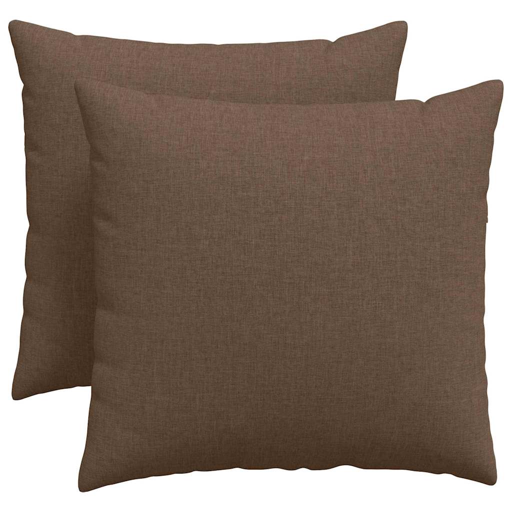 VidaXL Sofakissen 2 Stück braun 50 x 50 cm Stoff