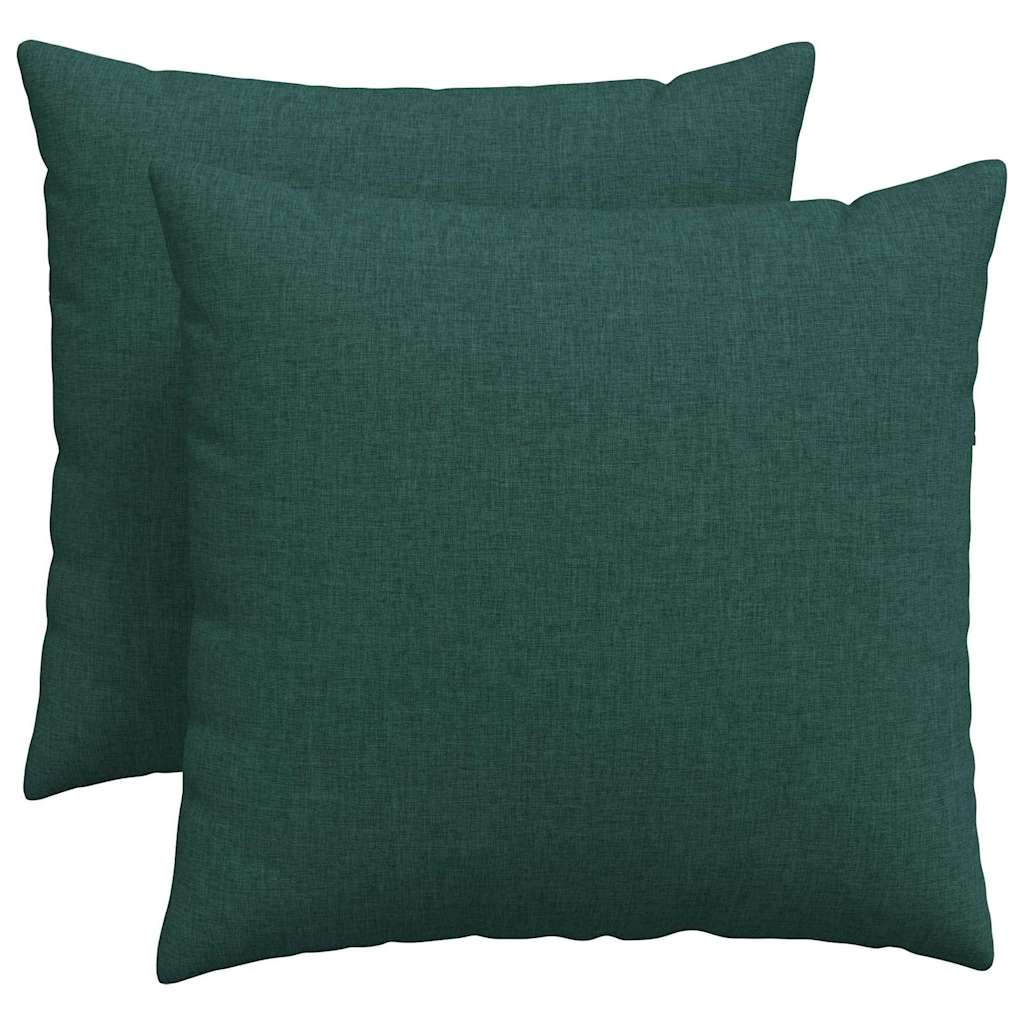 VidaXL Sofakissen 2 Stück dunkelgrün 50 x 50 cm Stoff